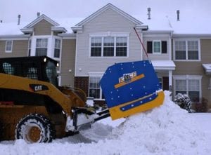 Plowing Parking Lots with a Skid Steer