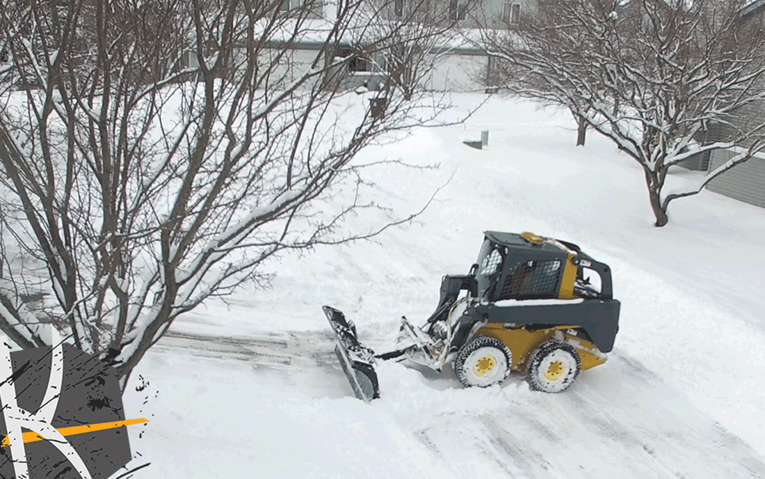 Clear HOA and Townhome Snow with a Skid Steer