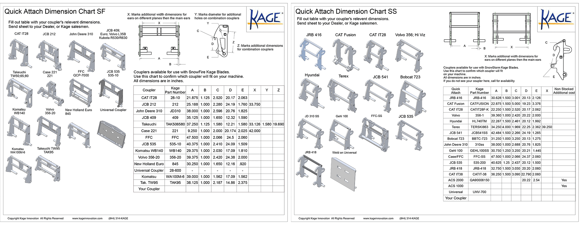 kage quick attach options