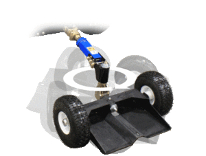 kage wheel kaddy 360 suspension lawn mower sulky