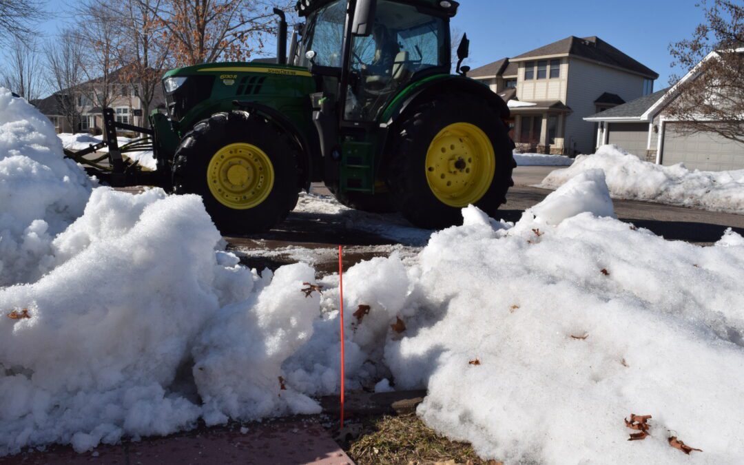 Is it okay to run over plow stakes?