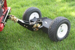 Kage mower sulky with suspension