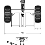 kage wheel kaddy mower sulky with two wheel oscillation