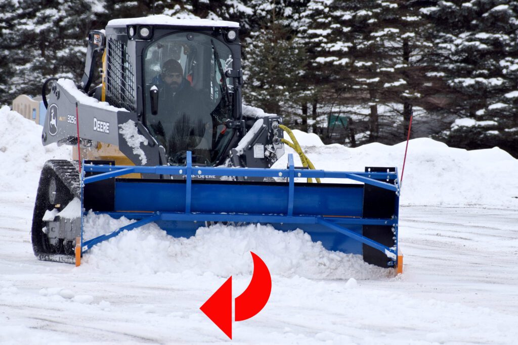 SnowFire Angle Plow on John Deere Track Loader