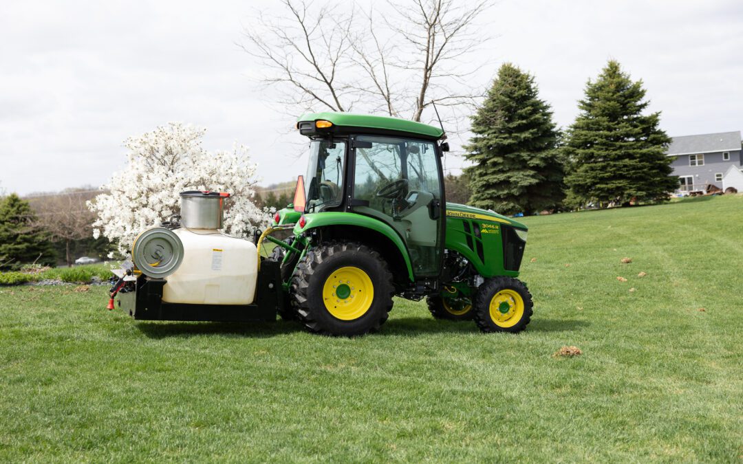 What is the fastest way to spray a large yard with a weed sprayer?