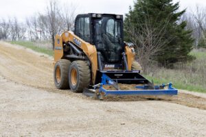 Greater Bar skid steer land leveler on CASE SV185