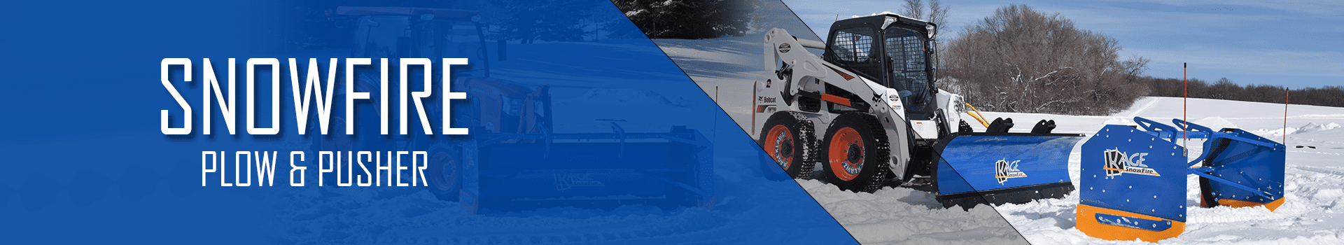 SnowFire Plow and Pusher for Skid Steers and Compact Tractors