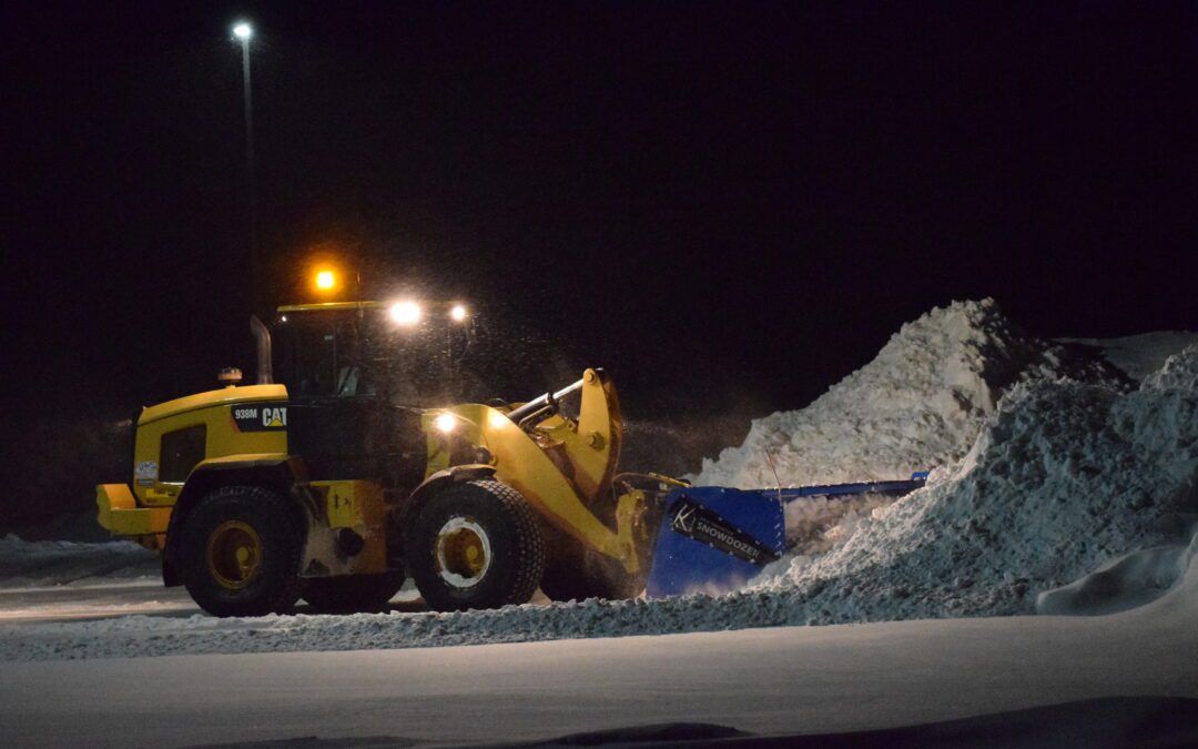 SnowDozer Payloader snow plow and pusher