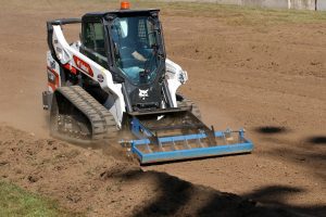 GreatER Bar land leveler on Bobcat T66 skid steer