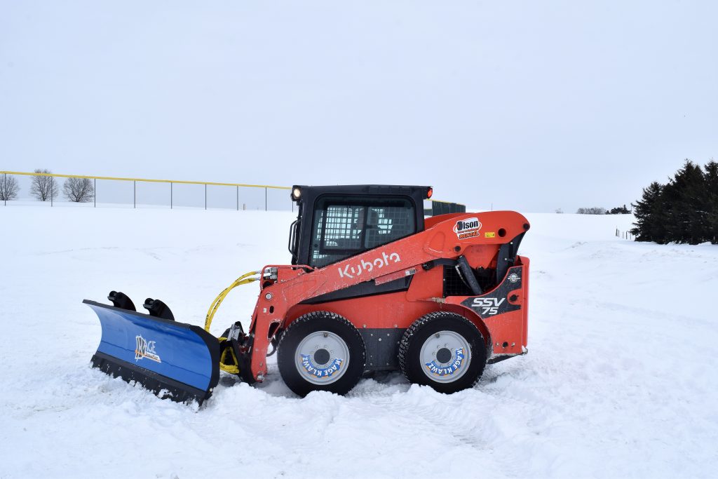 Kage Klawz Snow Tires on Kubota Skid Steer