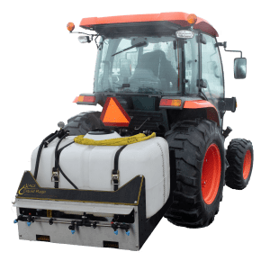 small batch brine sprayer on Kubota compact tractor