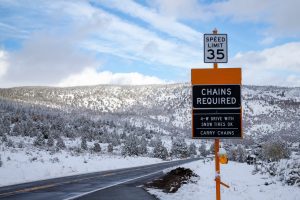 Chains Required Sign