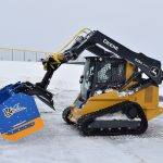 skid steer pusher with removable snow box