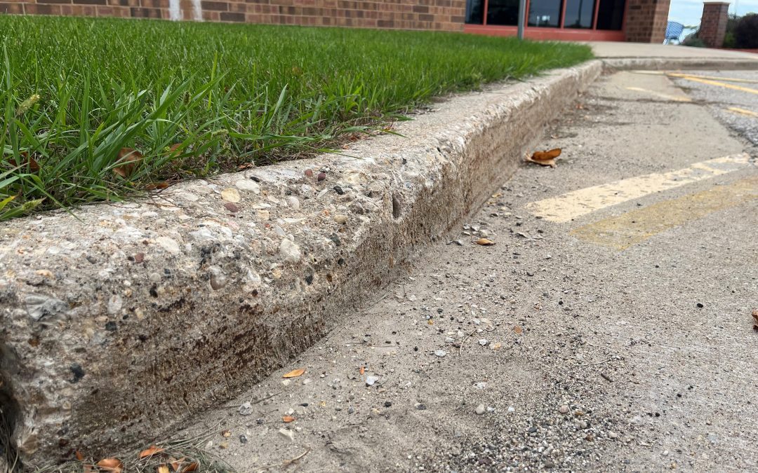 Curb damage from snow plows