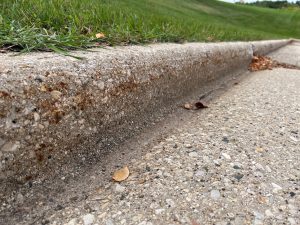 rust marks on curb