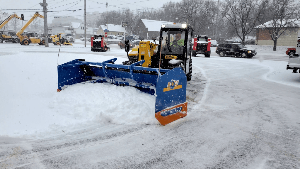 SnowFire Compact Telehandler Snow Plow Attachment