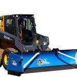 Blast box plow on John Deere Skid Steer