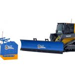 SnowFire Compact Track Loader Snow Plow Attachment on John Deere
