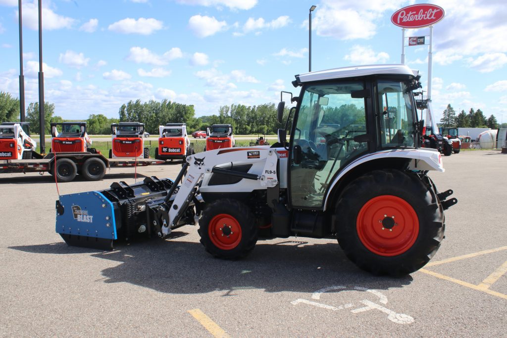 SnowFire Blast Tractor Snow Pusher With Skid Steer Quick Attach Plate