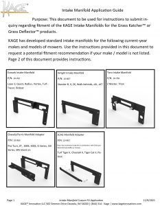 Mower Manifold Application Guide