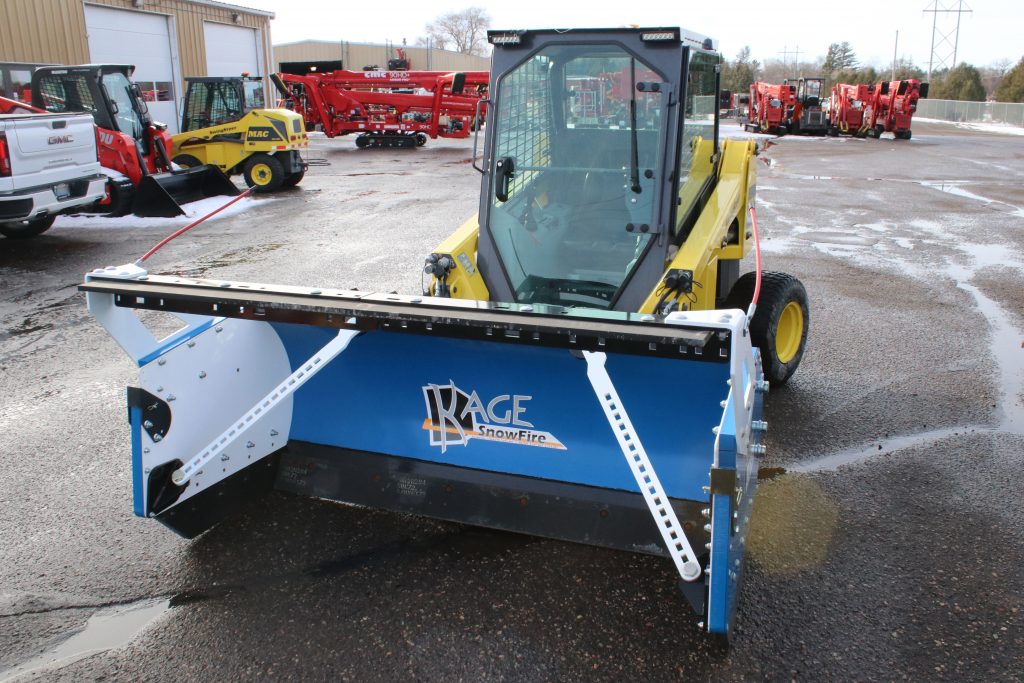 SnowFire Blast Snow Pusher for Mini Skid Steer