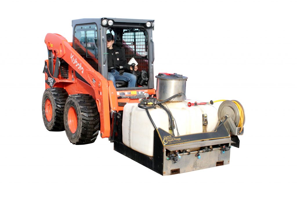 LiquidRage Commercial Weed Sprayer on Kubota Skid Steer