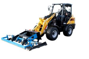 Compact wheel loader land plane on Gehl AL550