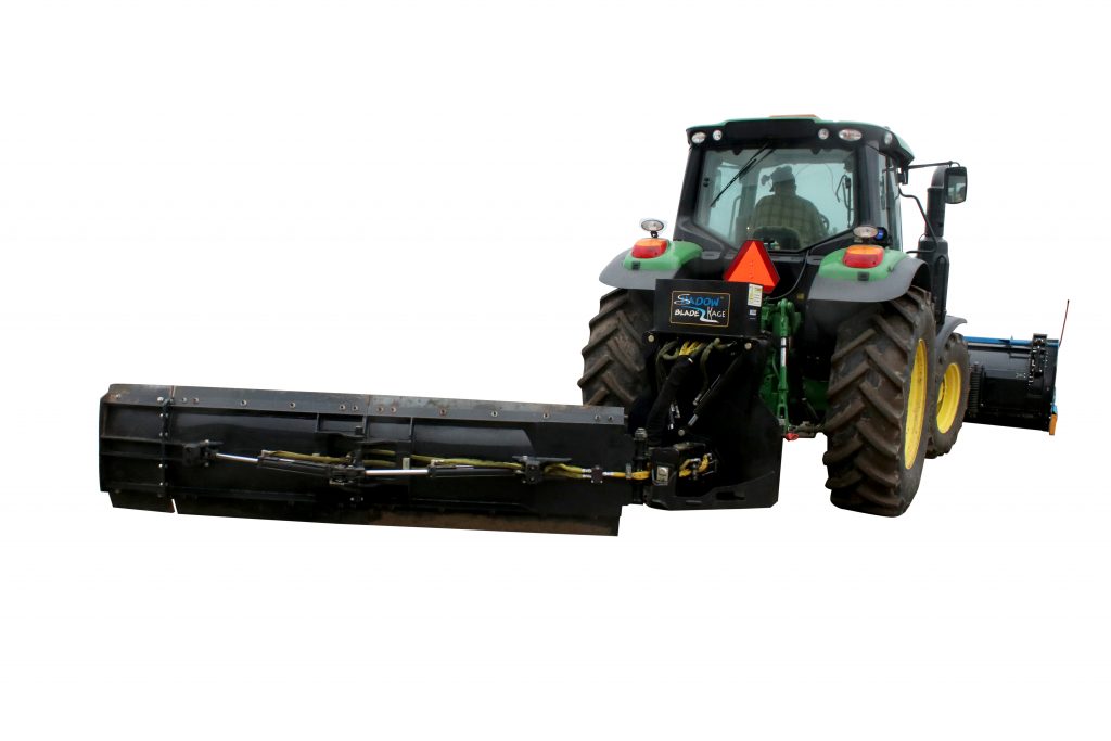 Rear mount tractor snow plow