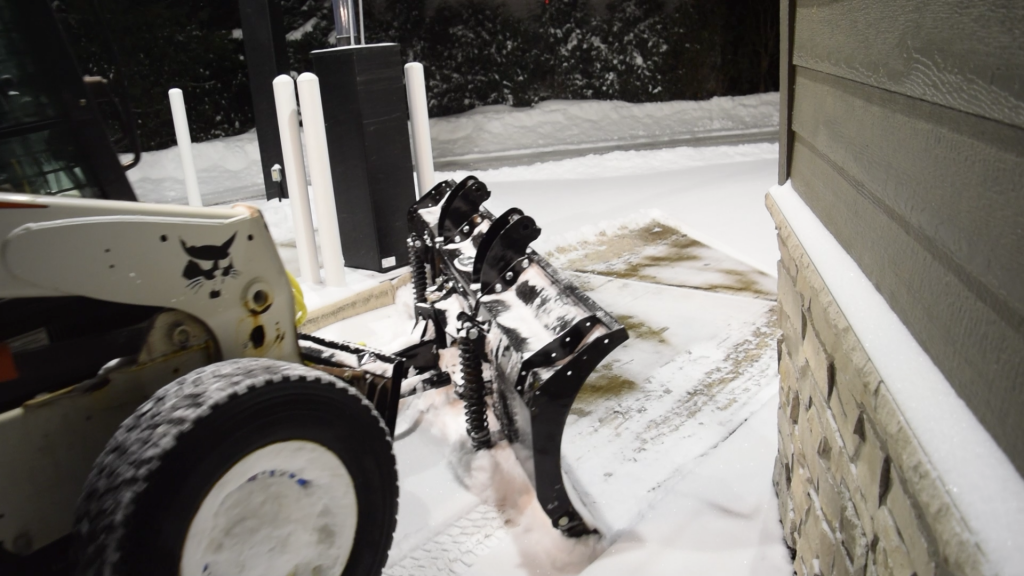KAGE snow blade back dragging bank drive thru